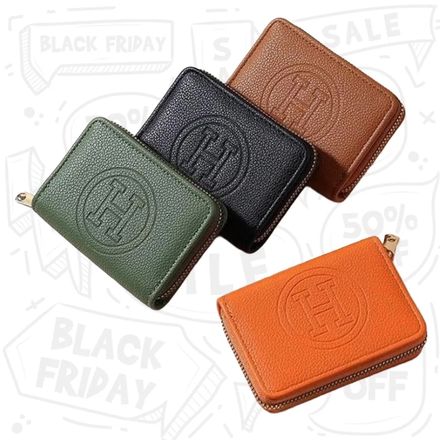 Compact Leather Wallet for Women - Black Friday Specials